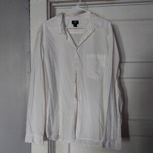 H&M White Cotton Button Up Shirt